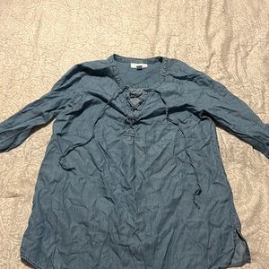 Motherhood maternity denim shirt